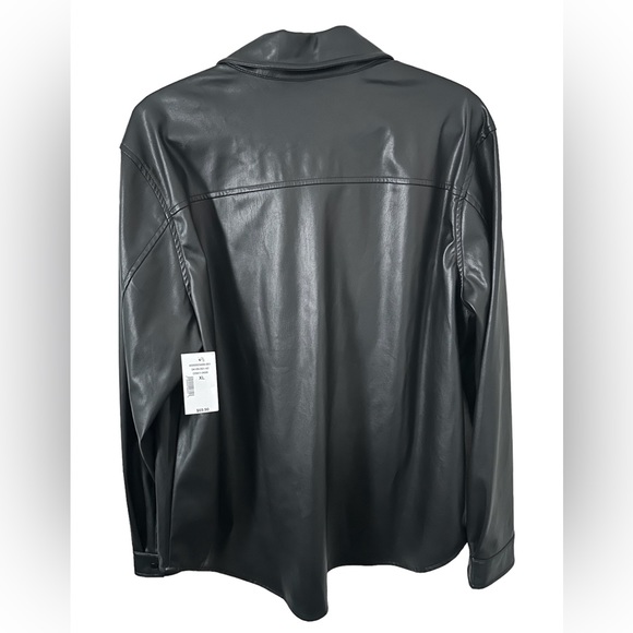 Faux leather button down - Picture 4 of 7